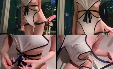 秀人极品网红『周于希』顶级剧情新作 真空黑丝调教 浴缸抹油 爆乳淫语叫到你射 高清 (1)