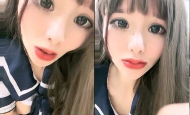 妖艳大红唇网红骚货！粗大胡萝卜插穴狂喷水！情趣制服吊带灰丝，炮友电转伺候，后入爆插