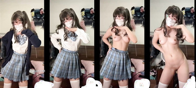 青春無敵 推特人氣極品蘿莉可甜可鹽百變舞姬【嗨醬】高價定製完結，裸舞、懟臉紫薇⭐視覺沖擊 (23)