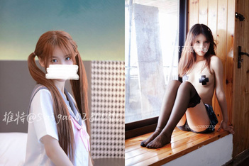 抖音風 推特超人氣一字馬小仙女【一隻可愛簡（兔醬）】私人定製第二期，時下熱門BGM裸舞秀 身材無敵