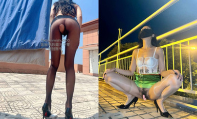 極品大長腿苗條身材陰釘騷妻【金秘書】付費福利，公園超市各種露出放尿絲襪塞逼自慰，太頂強推（4）