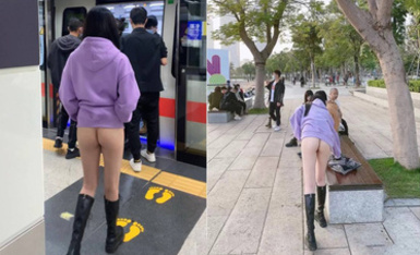 頂級反差女神〖娜娜愛之屋〗最新露出挑戰，人來人往商場地鐵人前偷偷露出，緊張刺激！超級反差合集（1）