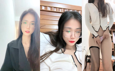 高顏值眼鏡娘@聽者藐藐(妮妮這呢) 尺度福利秀 (1)