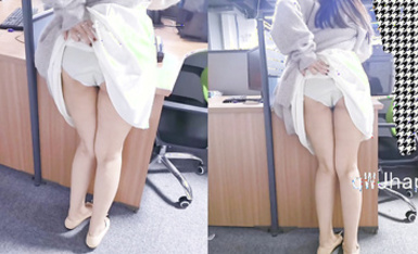 專約極品良家大神『sexydoll』-「會被同事發現的」，午休調教女同事