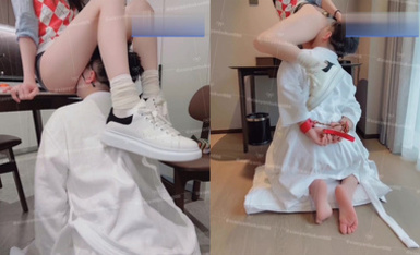 對話粗口淫盪，聲音甜美極品DOM調教女王【小鹽不困】門檻168私拍，舔逼SM喝尿花式調教賤男(4)