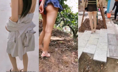 【12月無水印重磅】，推特極限露出天花板，反差婊【風箏斷了線】福利，各種戶外人前露出，勾引老頭，3P（1）