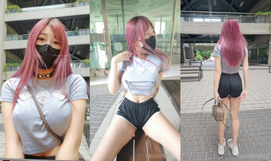 ❤️小小Q｜羞恥露出_好熱的下午_激凸與隔衣乳夾