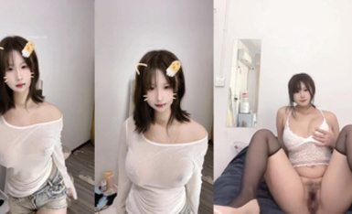 抖音顏值嫩妹【野蘿羊】綠茶臉極品反差婊，大尺度掰逼展示，毛少奶大，好身材大長腿
