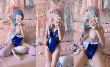 雙馬尾大奶白虎蘿莉美女【喵嗚小桔】JK水手服情趣誘惑 道具自慰視頻福利 (12)